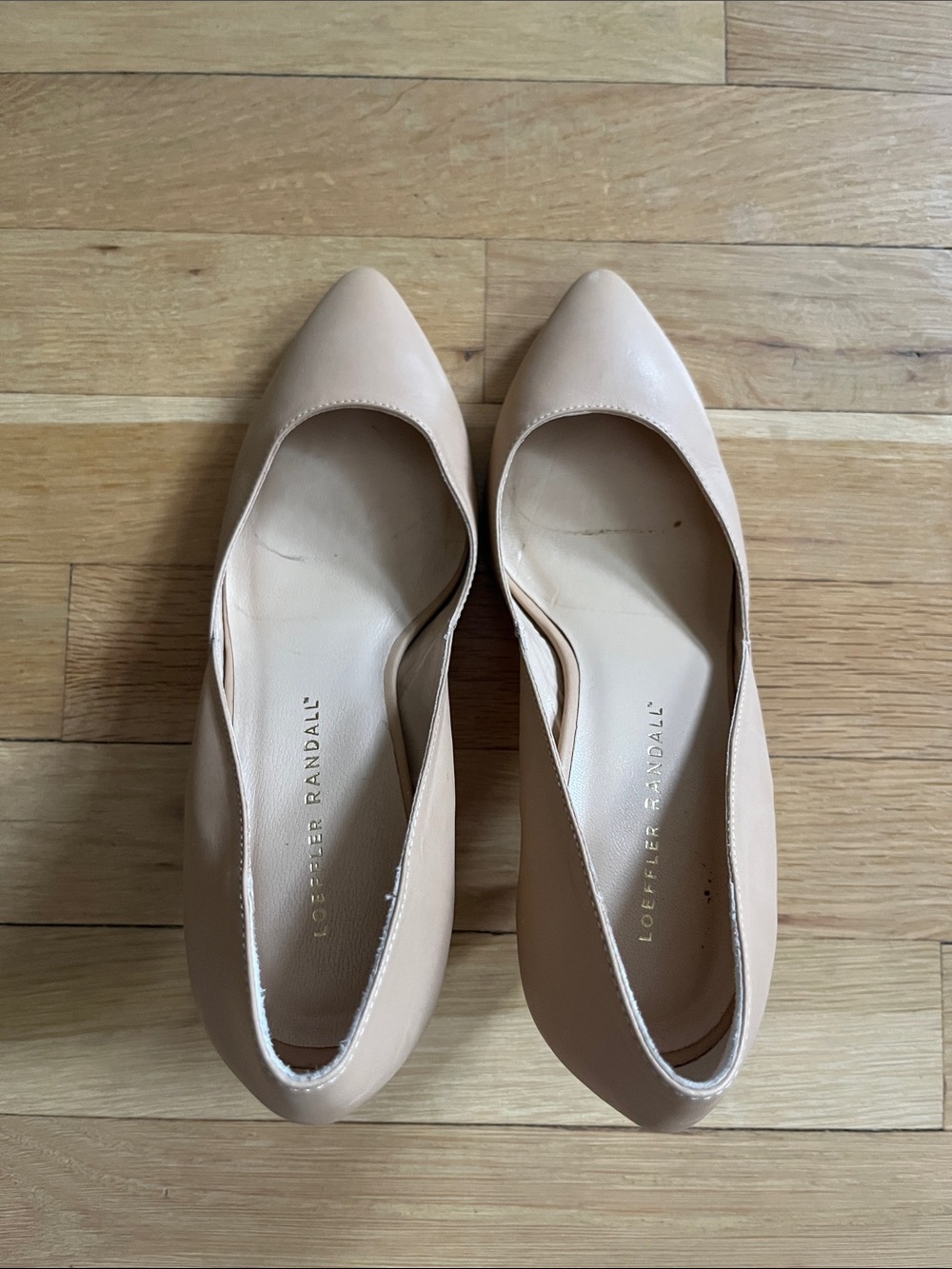 Loeffler Randall Nude Pointed-Toe Heels barely worn excellent condition size 6.5